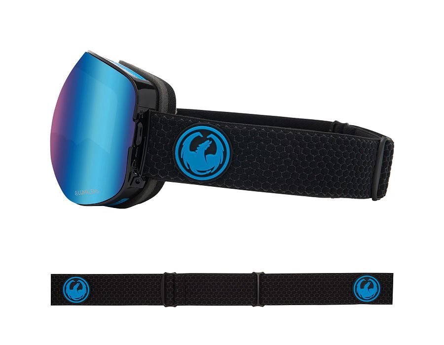 Dragon X2 Snow Goggles 2023 Split Lumalens Blue Ion Lens With Lumalens Amber Lens