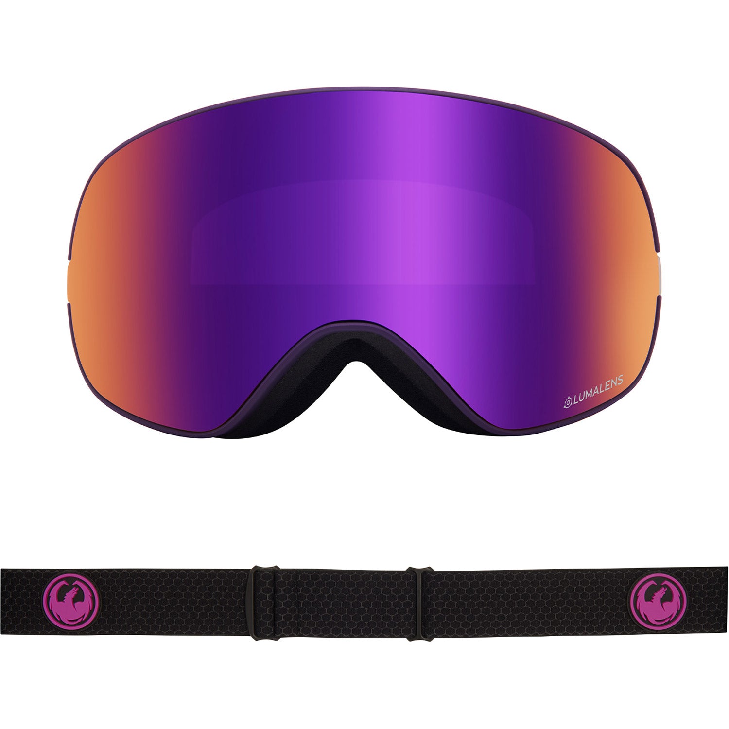 Dragon X2S Snow Goggles 2023 Split Lumalens Purple Ion Lens with Lumalens Amber Lens