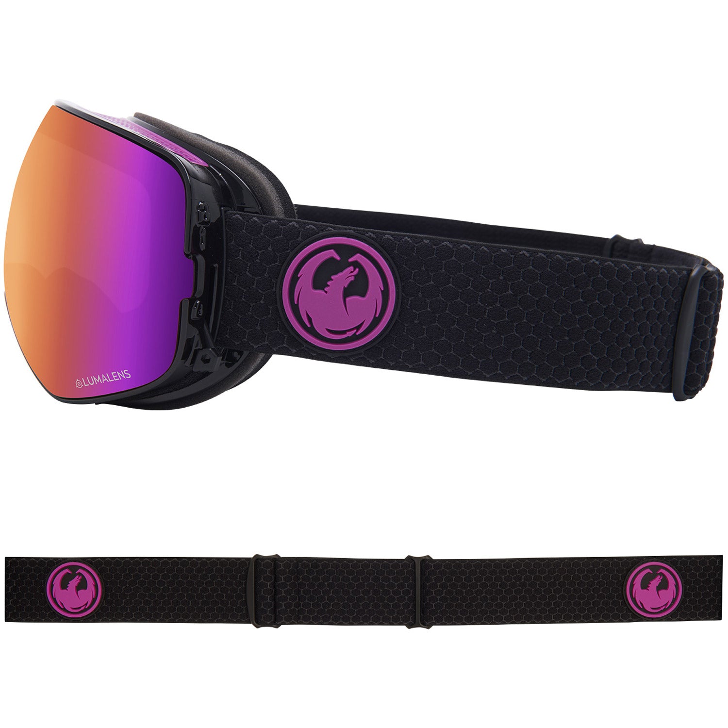 Dragon X2S Snow Goggles 2023 Split Lumalens Purple Ion Lens with Lumalens Amber Lens