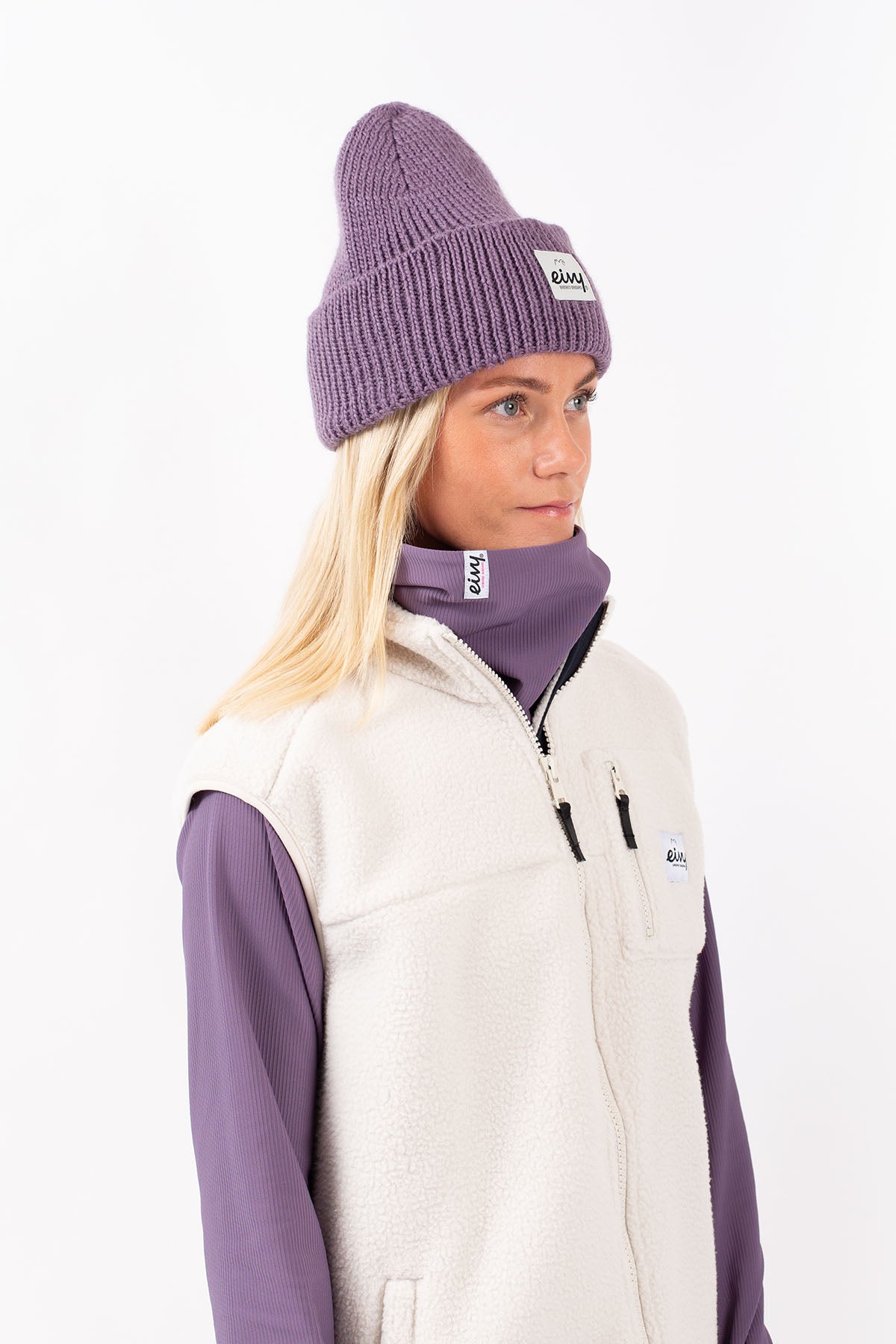 Eivy Easter Rib Wool Beannie Deep Purple