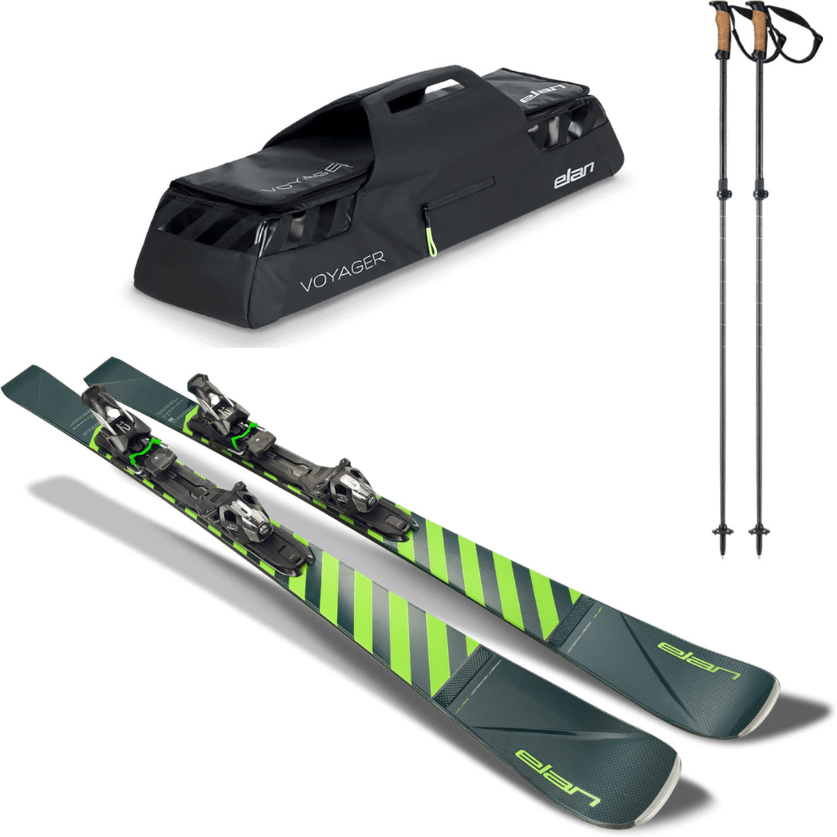 Voyager Green Skis w/ EMX 12.0 GW Bindings Package 2023