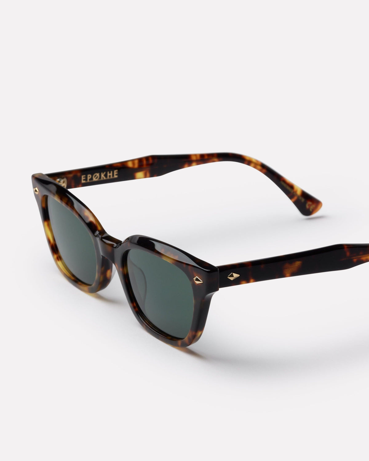 Epokhe Ceremony Sunglasses Tortoise Polished / Green Polarised