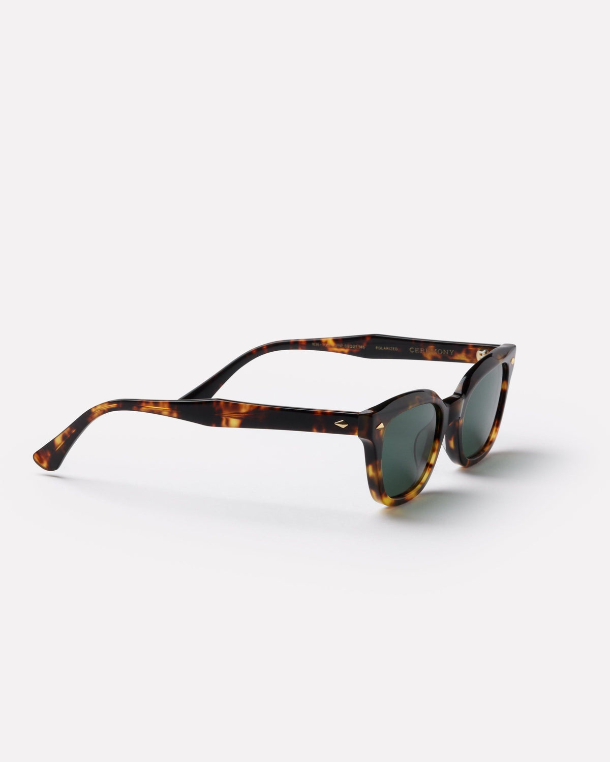 Epokhe Ceremony Sunglasses Tortoise Polished / Green Polarised
