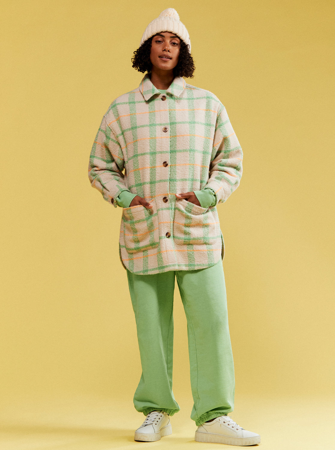 Womens Check It Out Oversized Overshirt