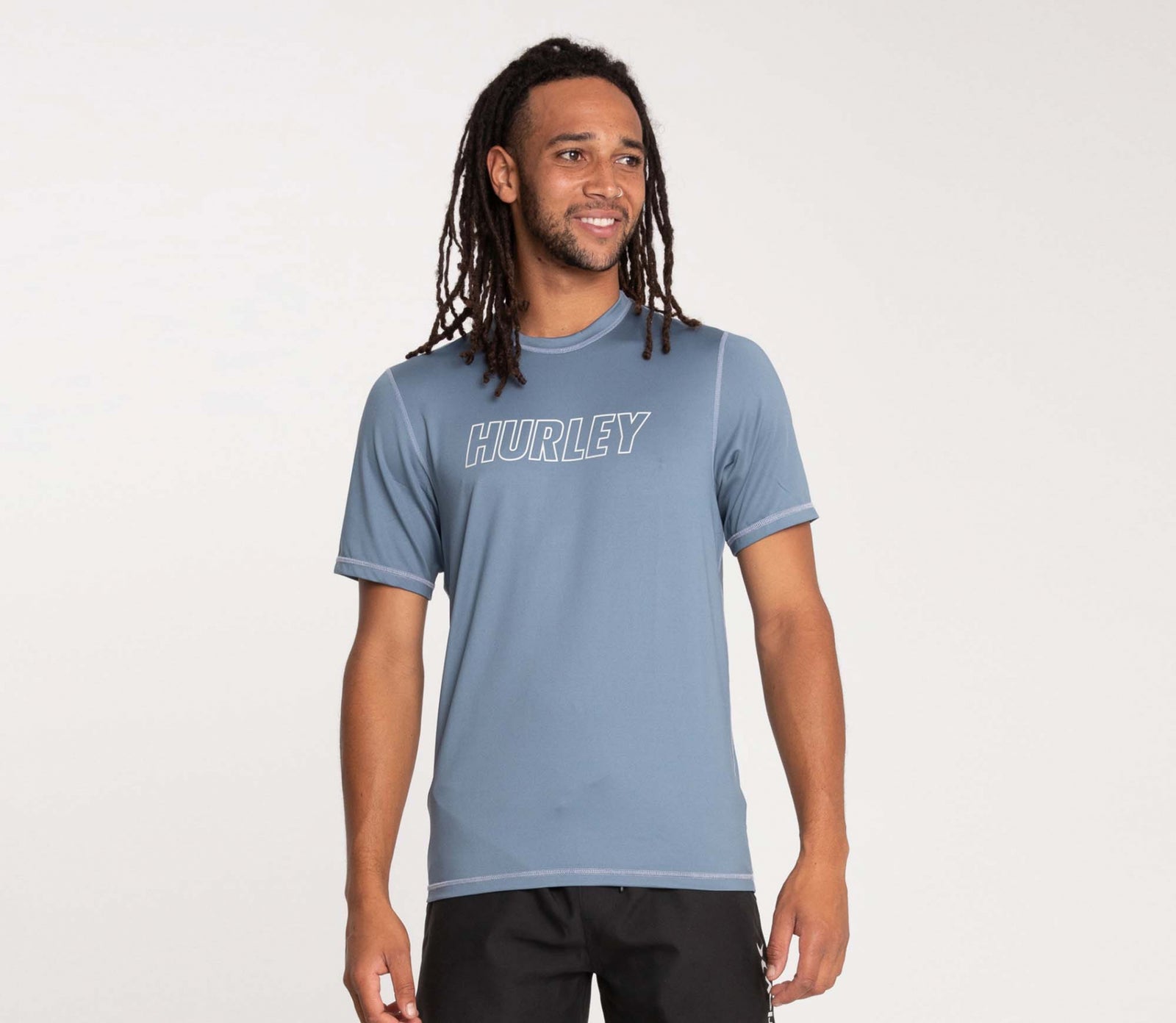 Fastlane Outline Surf Shirt Hurley Mens Short Sleeve Rash Vest