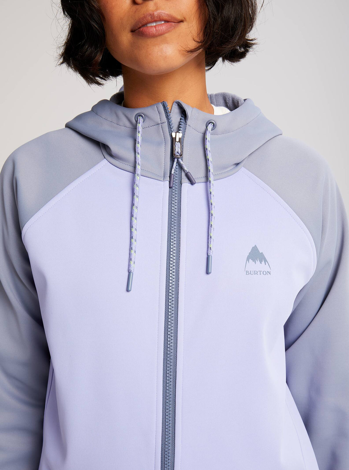 Burton Crown Weatherproof Long Full-Zip Fleece 2022 Folkstone gray / foxglove violet