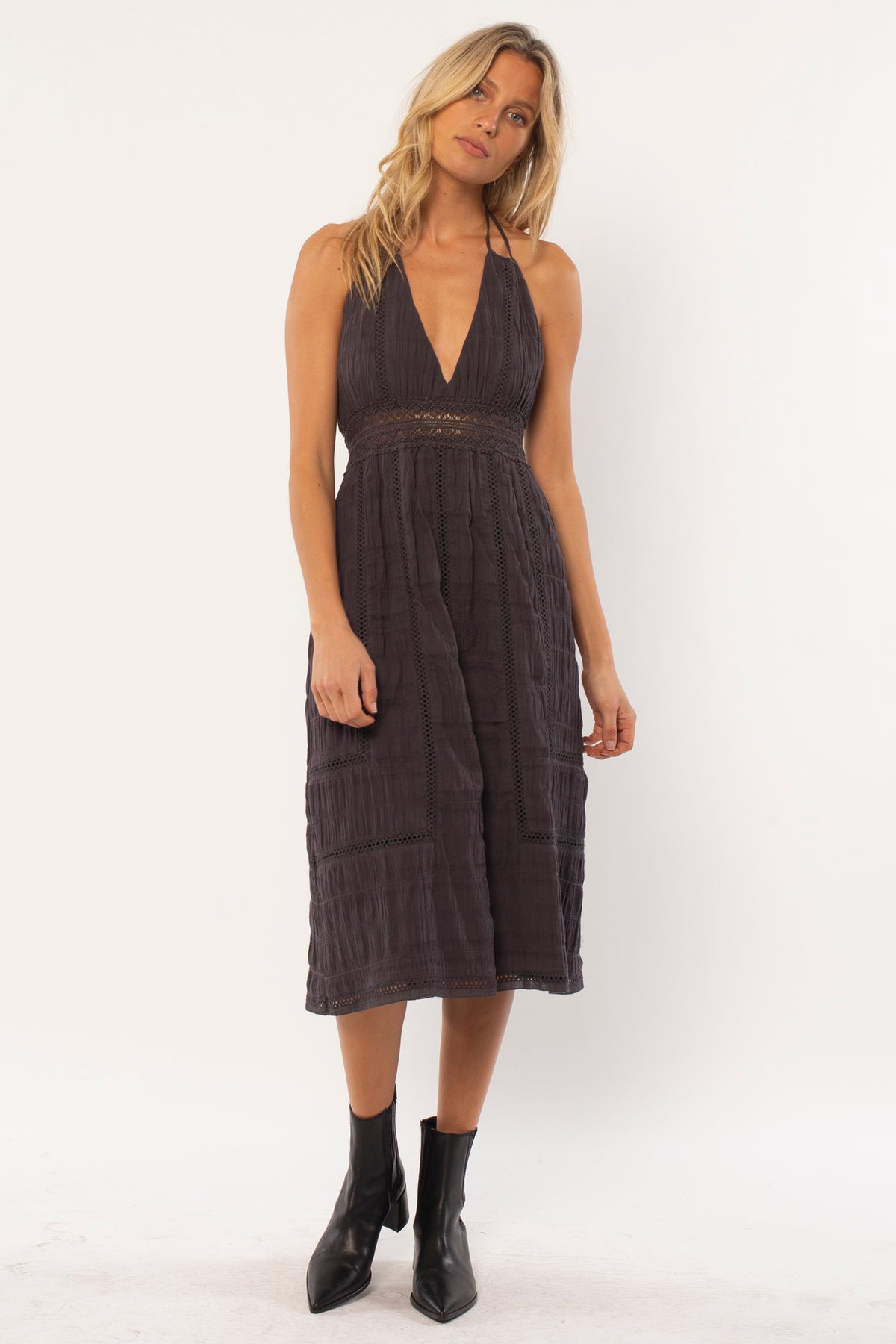 FRANCES WOVEN MIDI DRESS