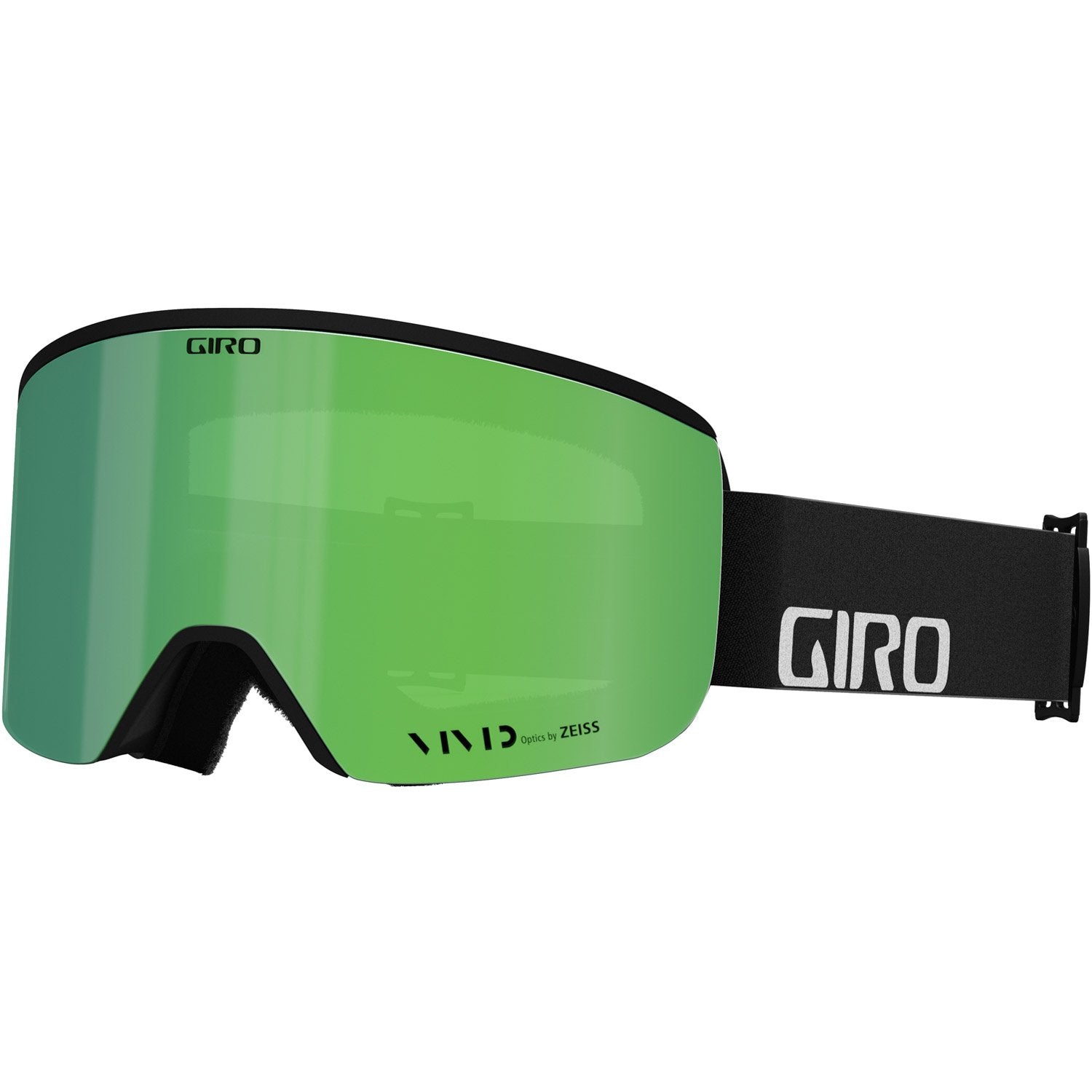 Giro Axis Asian Fit Goggle 2022 Black Wordmark - Vivid Emerald w/ Vivid Infared Lens
