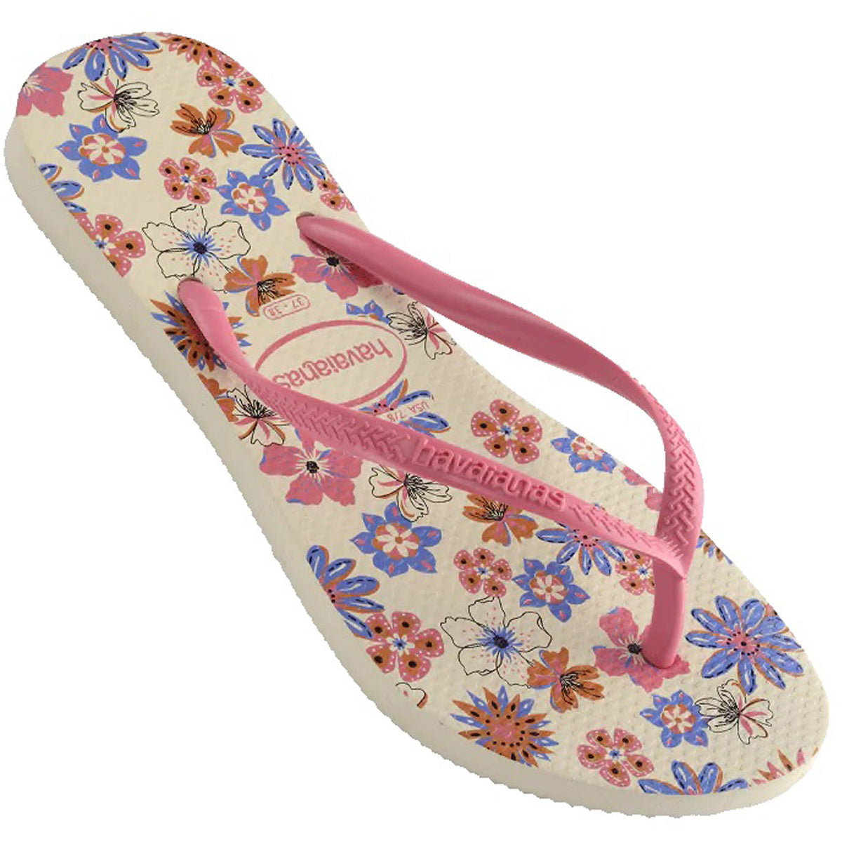 Kids Slim Romance Thongs Beige Pink