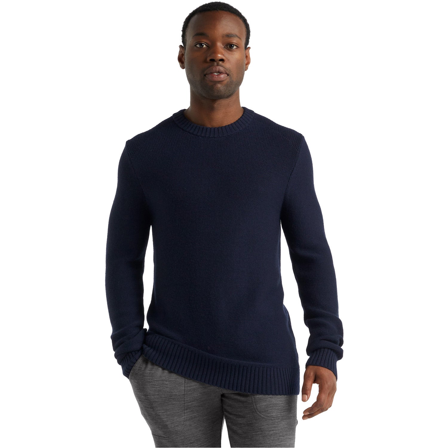 Icebreaker Mens Waypoint Crewe Sweater Midnight Navy