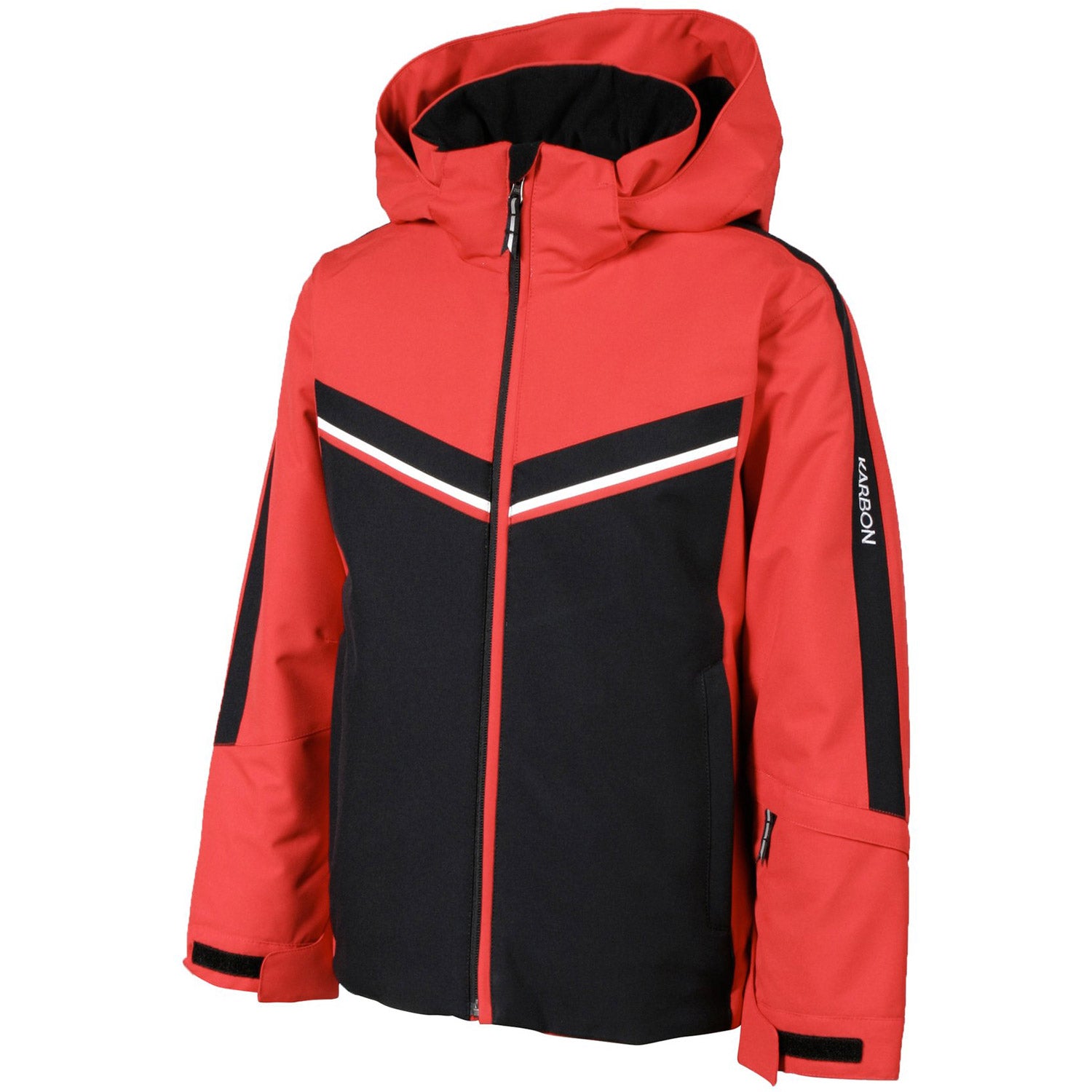 Karbon Velocity Boy's Ski Jacket 2021 Red