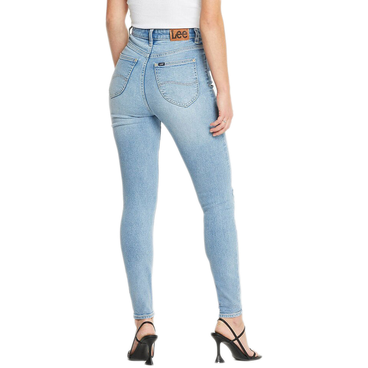 High Licks Crop Blue Spark Denim Pant