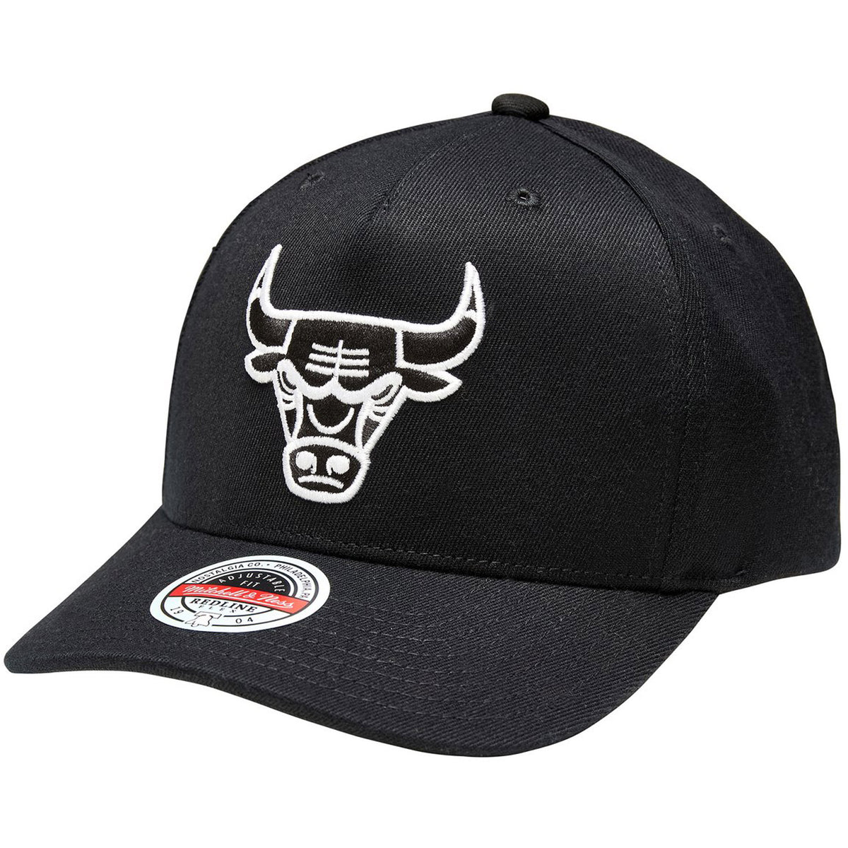 Mitchell & Ness Chicago Bulls Black & White Team Logo Classic Snapback