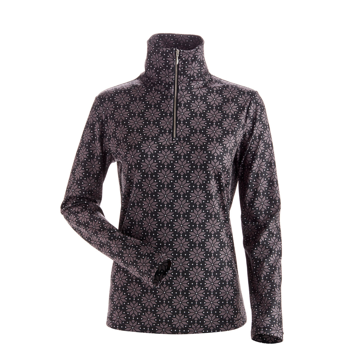 Nils Snowflake T-Neck Skivvy 2023 Black