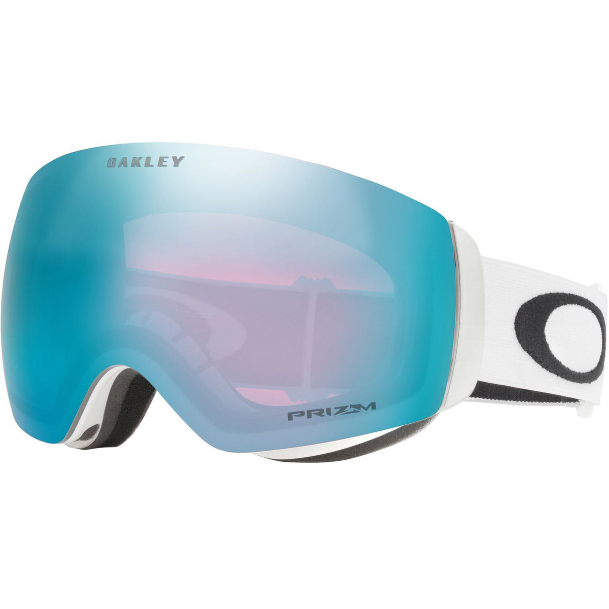 Oakley Flight Deck M Snow Goggles 2023 Matte White Prizm Sapphire Iridium Lens