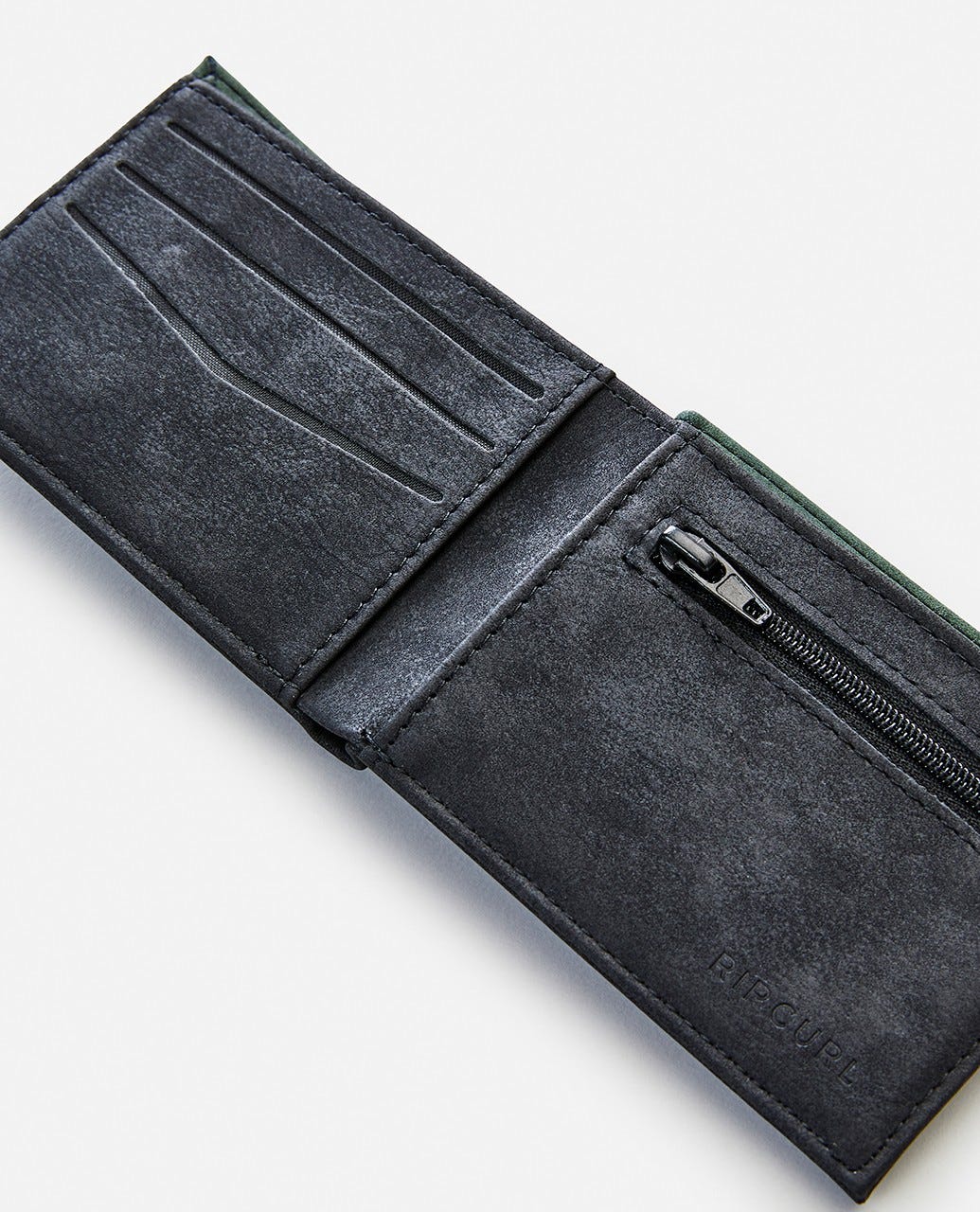 Rip Curl Archie RFID PU Slim Wallet BLACK/OLIVE