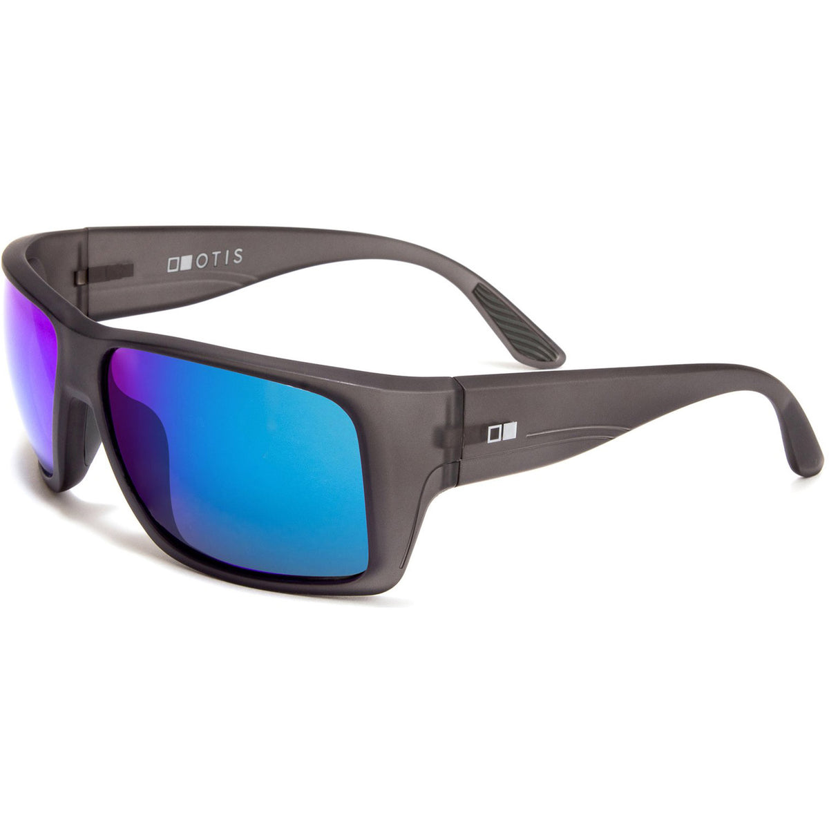 Otis Coastin Sunglasses Matte Crystal Smoke / Reflect Mirror Blue Lens