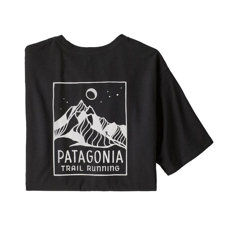 Patagonia Men&#39;s Ridgeline Runner Responsibili-Tee - Gravel Heather Black