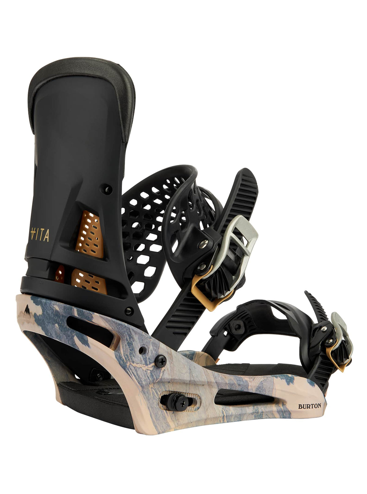 Burton Malavita Re:Flex Snowboard Binding 2022 Dark gray / print