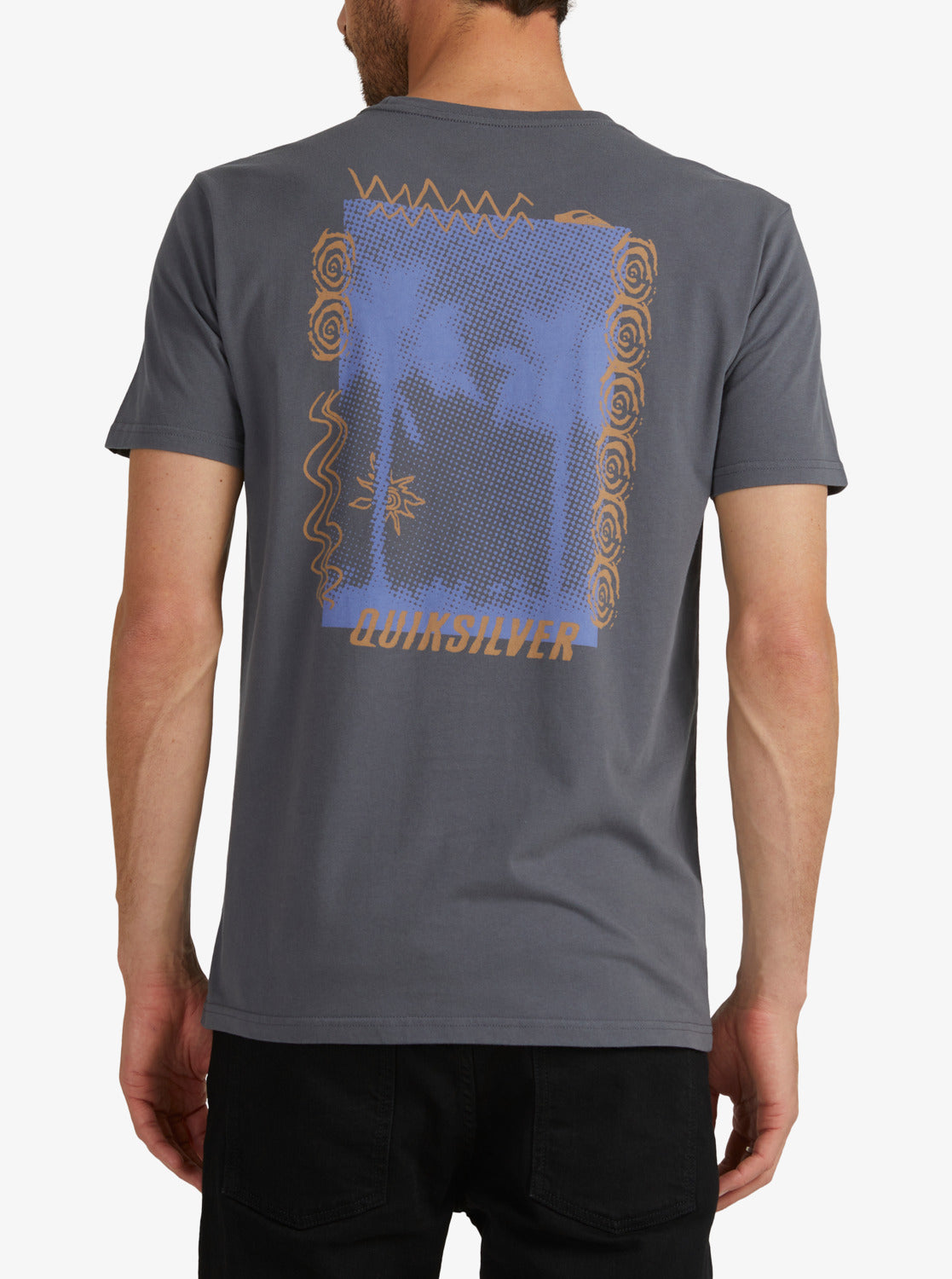 Quiksilver Mens Beyond The Palms T-Shirt IRON GATE