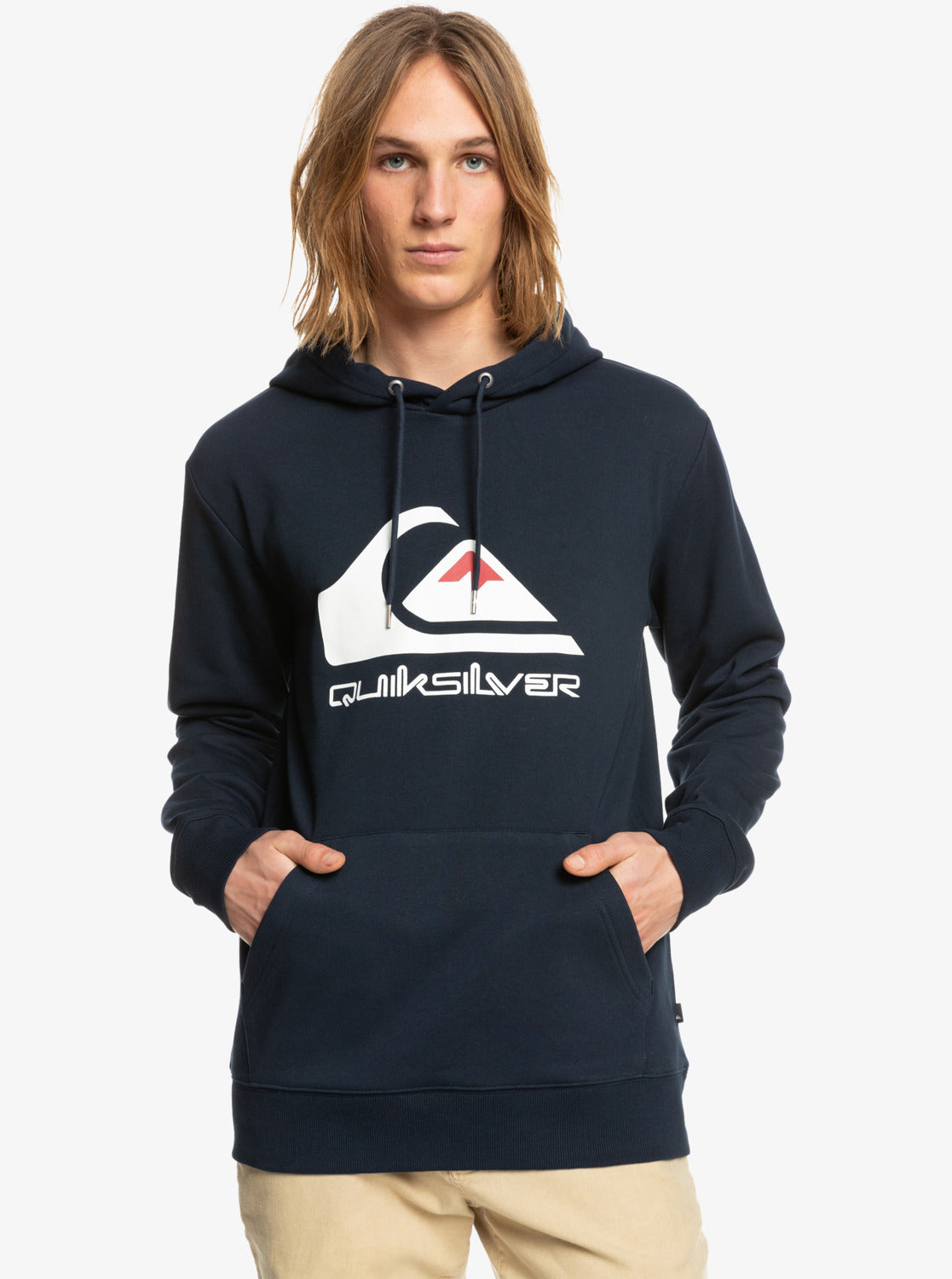 Quiksilver Mens Big Logo Fleece Navy Blazer