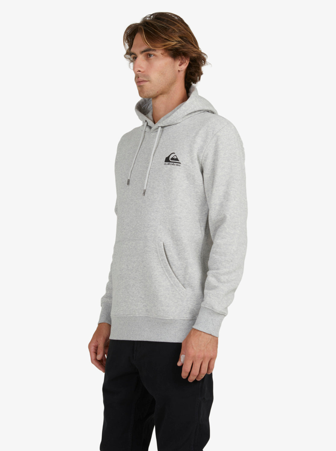 Quiksilver Mens Crucial Promo Hoodie Athletic Heather