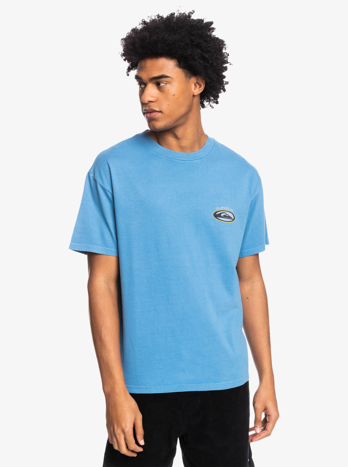 Quiksilver Mens Heritage Oval Logo T-Shirt VALLARTA BLUE