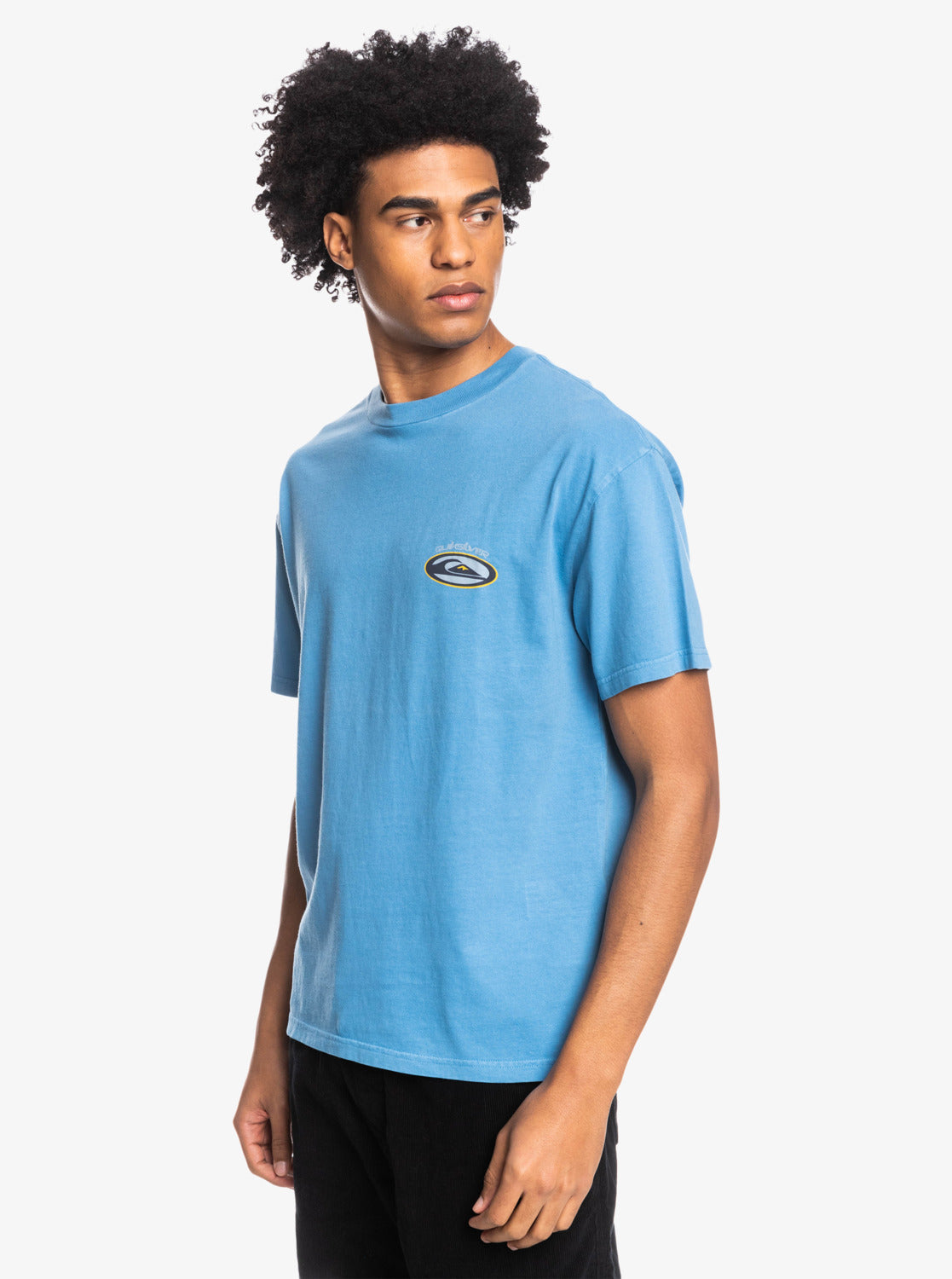 Quiksilver Mens Heritage Oval Logo T-Shirt VALLARTA BLUE