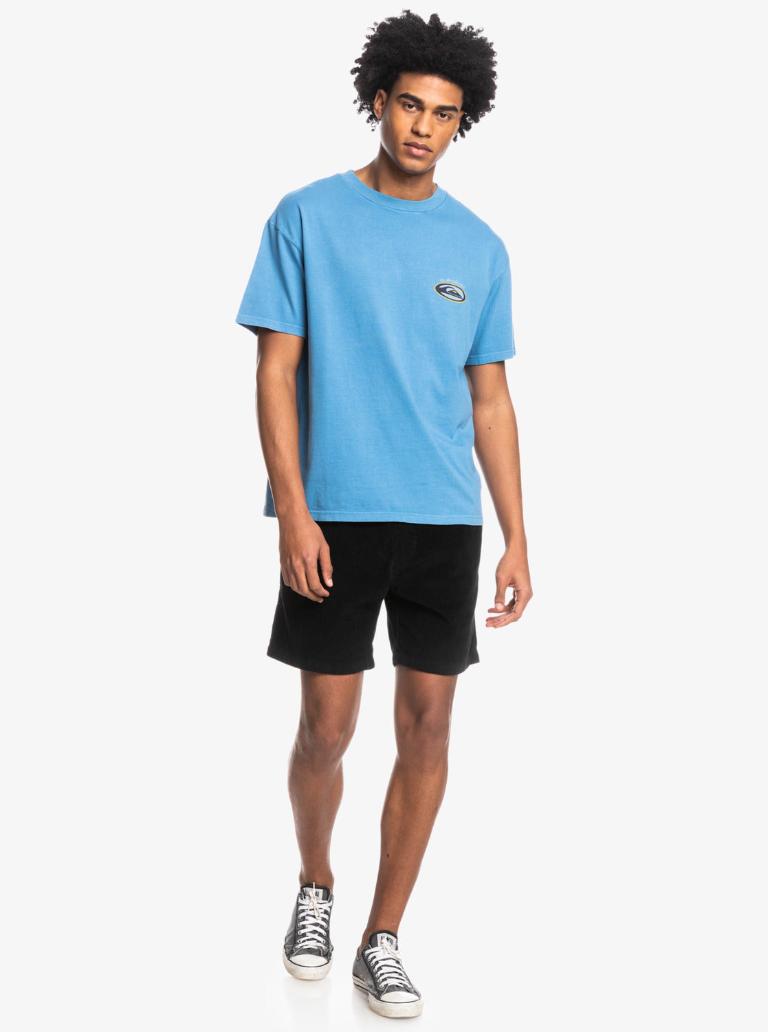 Quiksilver Mens Heritage Oval Logo T-Shirt VALLARTA BLUE