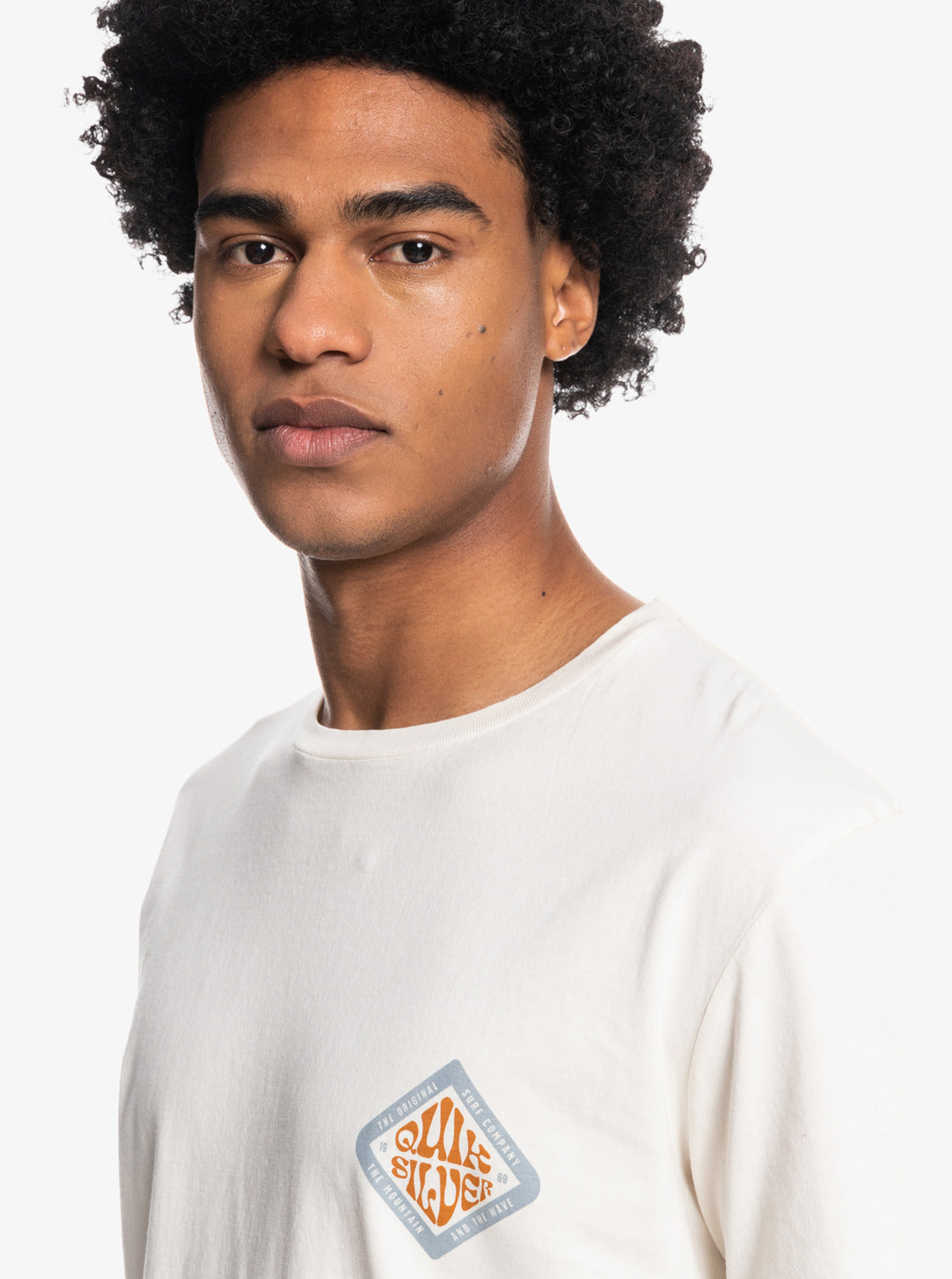 Quiksilver Mens Lighter Years T-Shirt Antique White