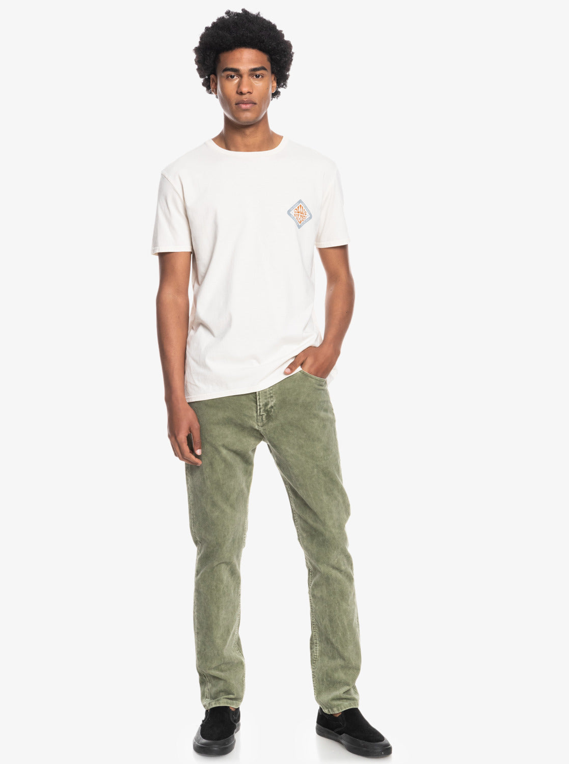 Quiksilver Mens Lighter Years T-Shirt Antique White