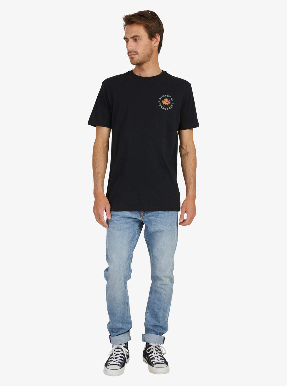 Quiksilver Mens Outer Zone T-Shirt Black