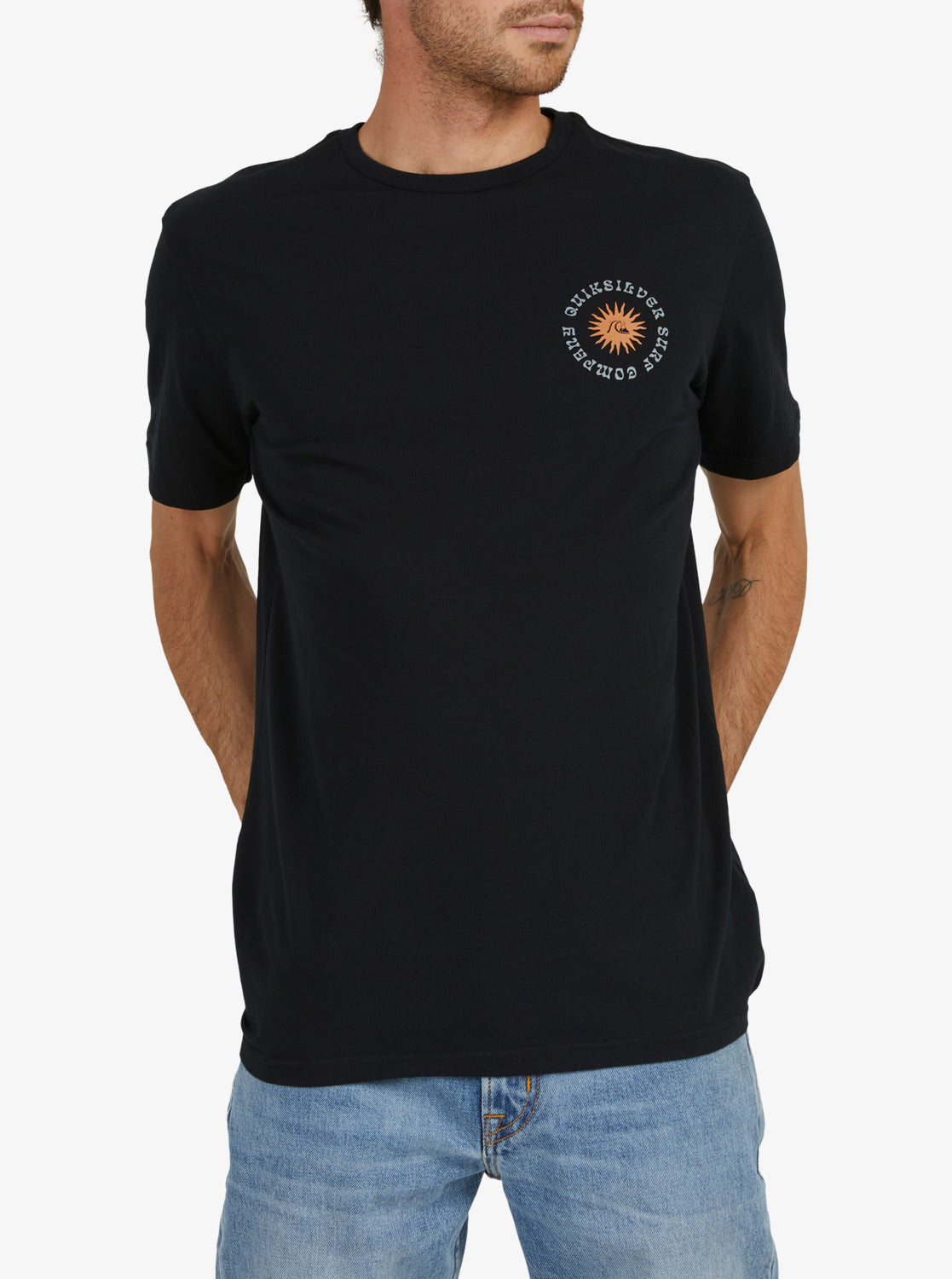 Quiksilver Mens Outer Zone T-Shirt Black