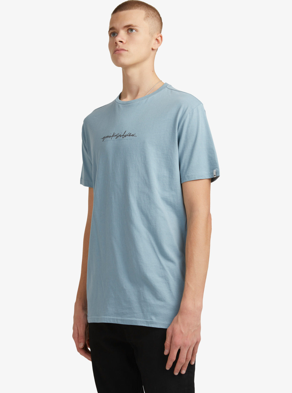Quiksilver Mens Quik Script T-Shirt Citadel blue