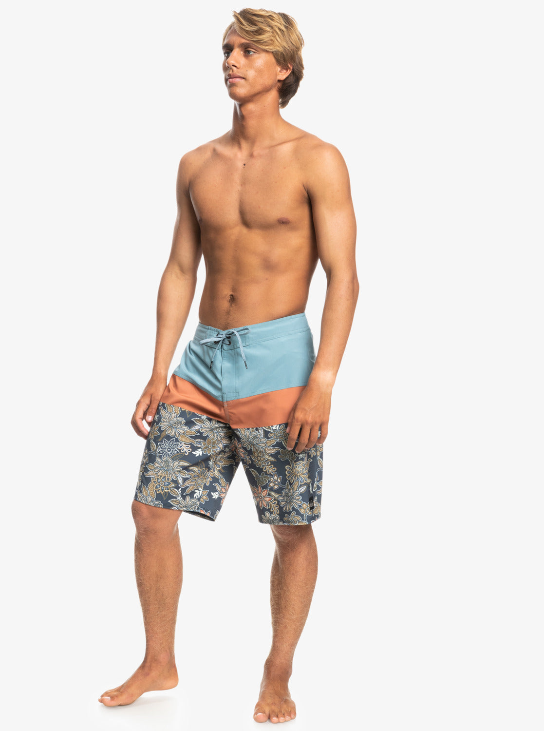 Quiksilver Mens Surfsilk Panel 19" Boardshorts Cathay Spice
