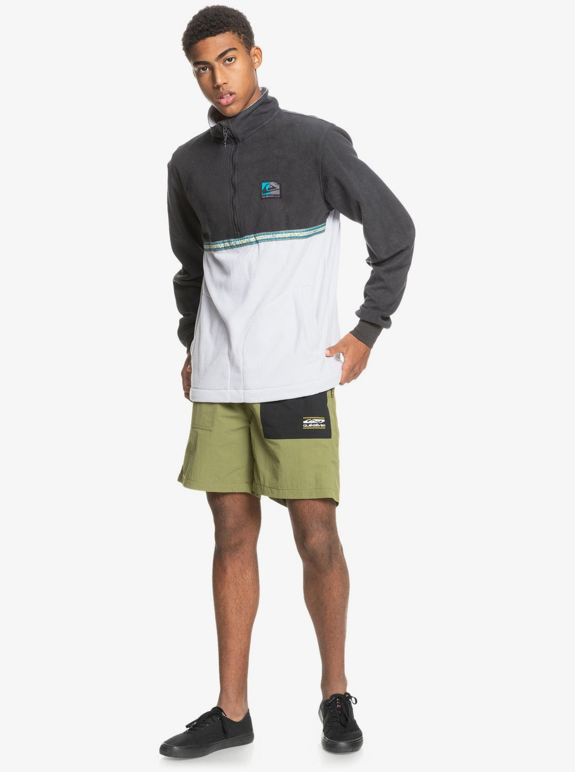 Quiksilver Mens Taped Off Sweatshirt Purple