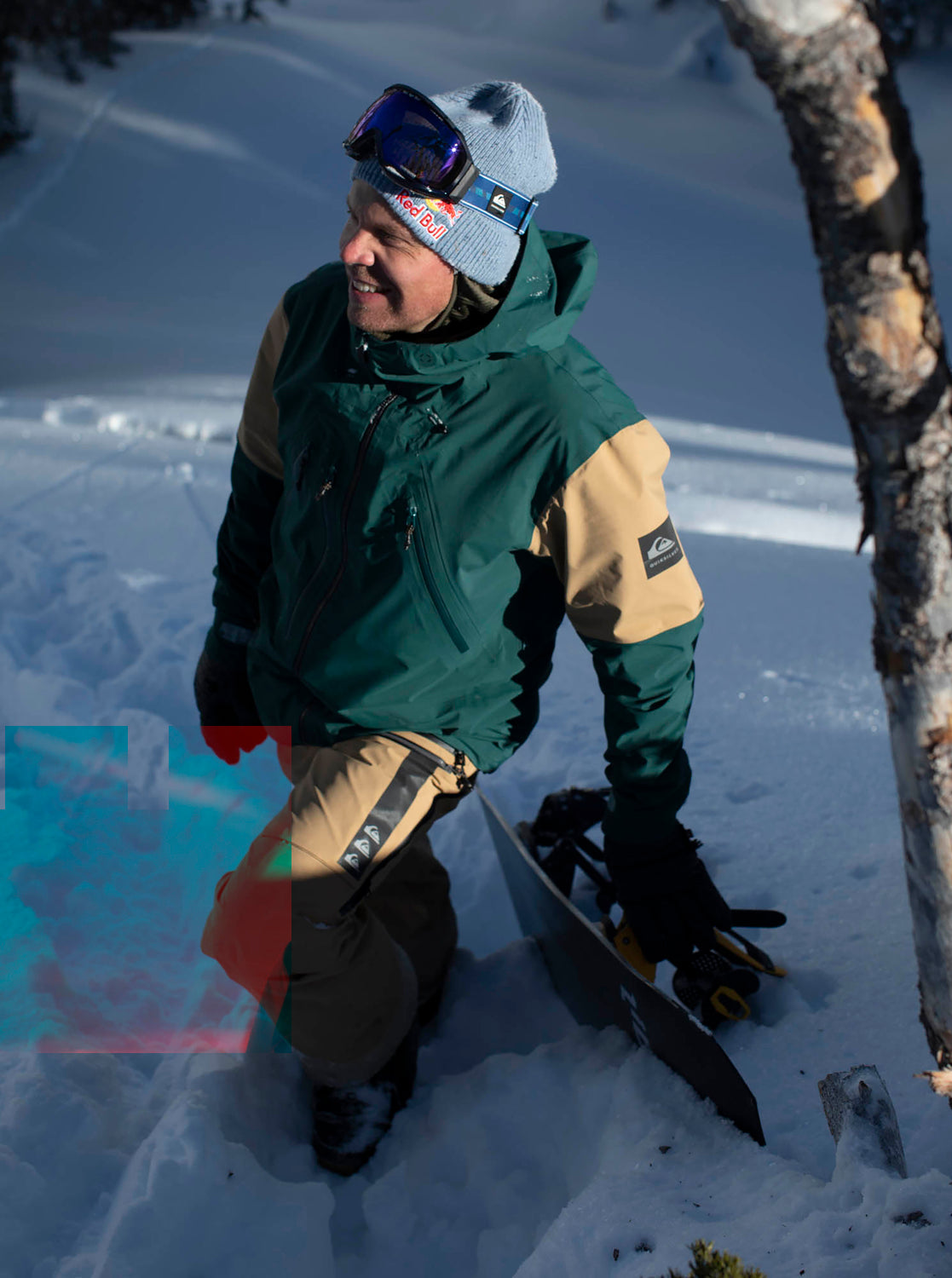 Quiksilver Mens Travis Rice Stretch Snow Jacket June bug