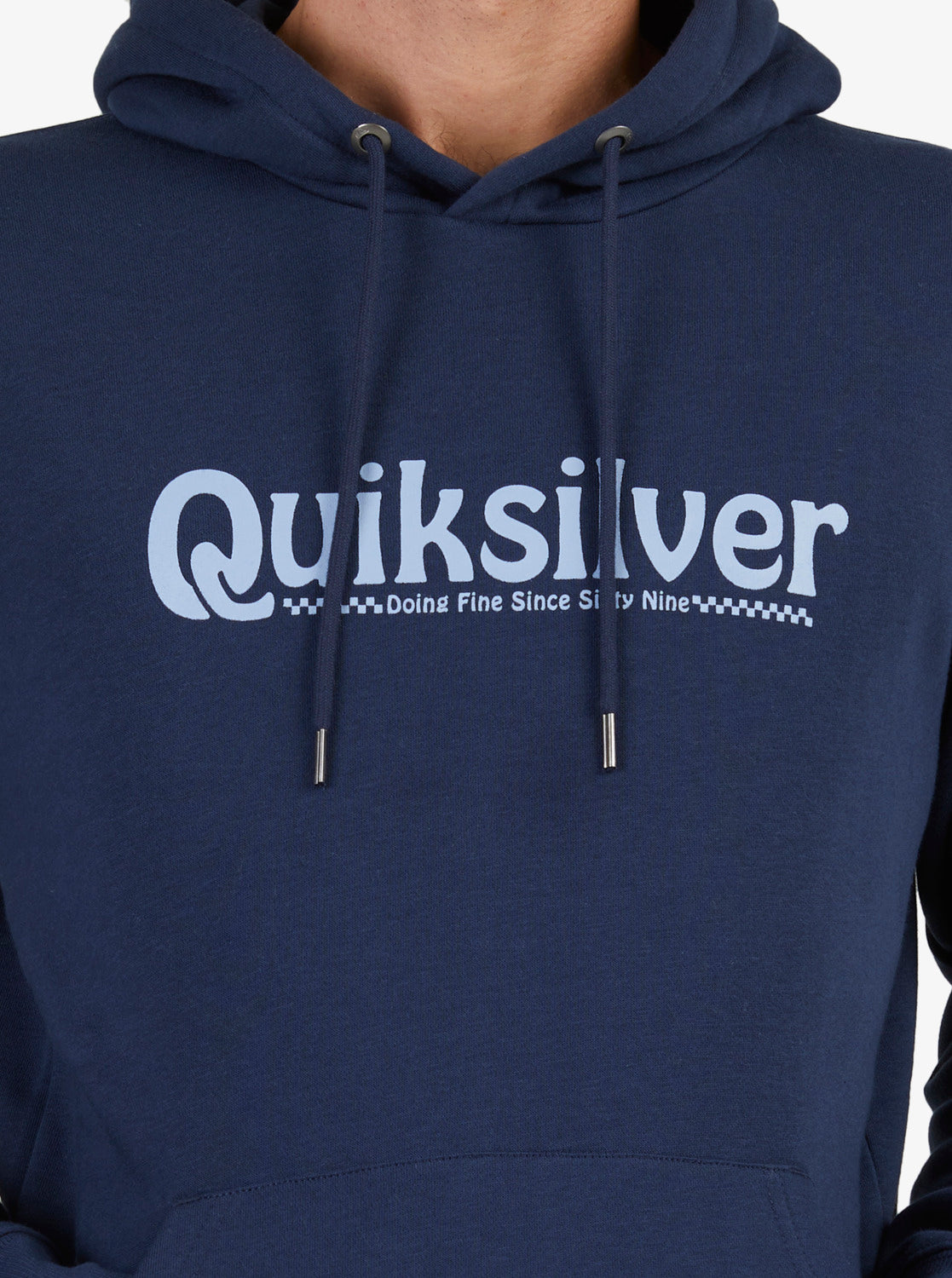 Quiksilver Mens Word Promo Hoodie Navy Blazer