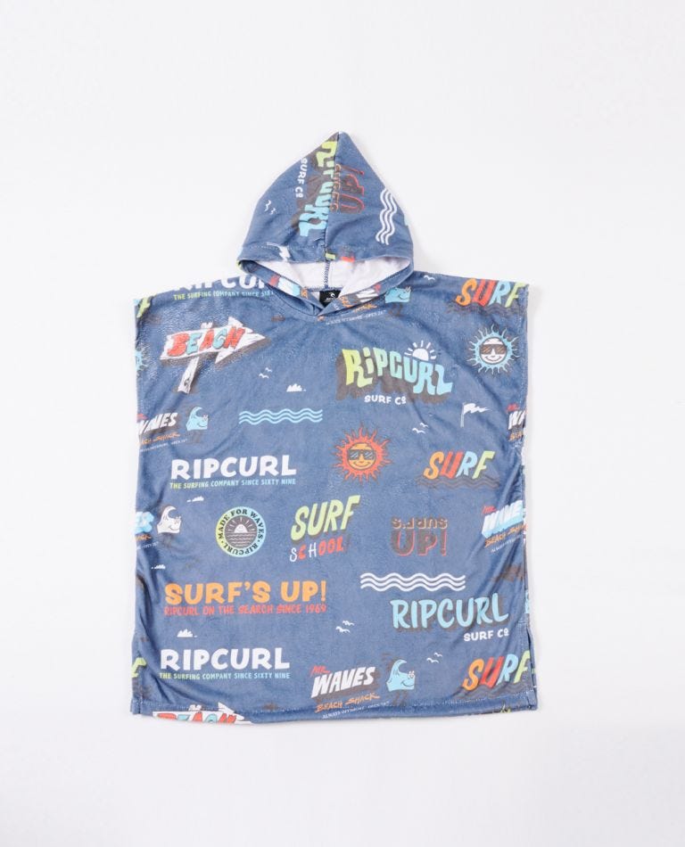 Rip Curl Print Hooded Towel - Boys Navy / red