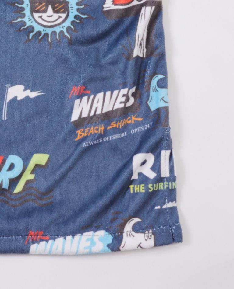 Rip Curl Print Hooded Towel - Boys Navy / red