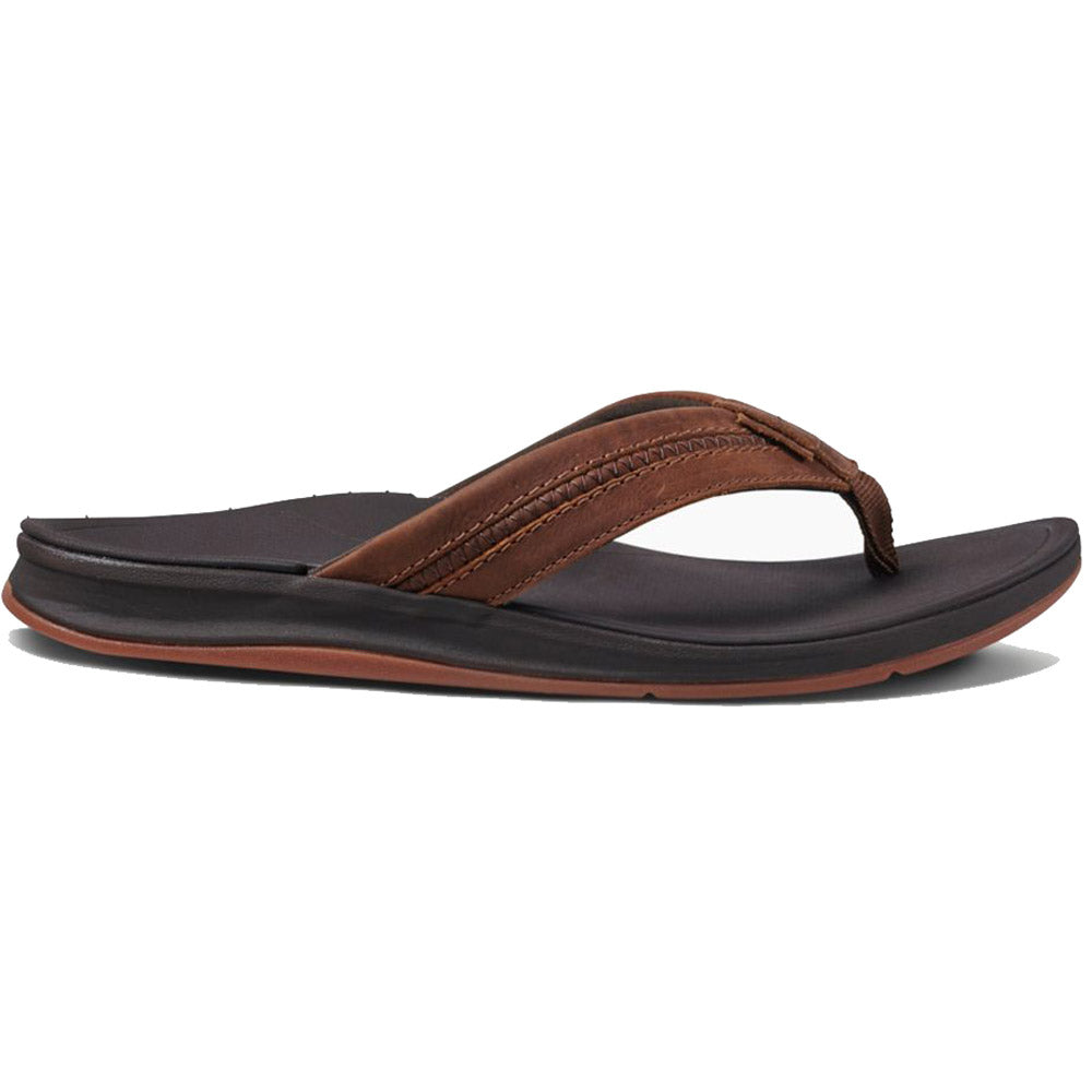 Reef Leather Ortho Bounce Thongs Brown