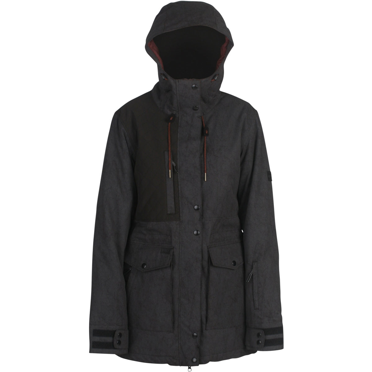 Ride Capital Shell Snowboard Jacket Black Waxed