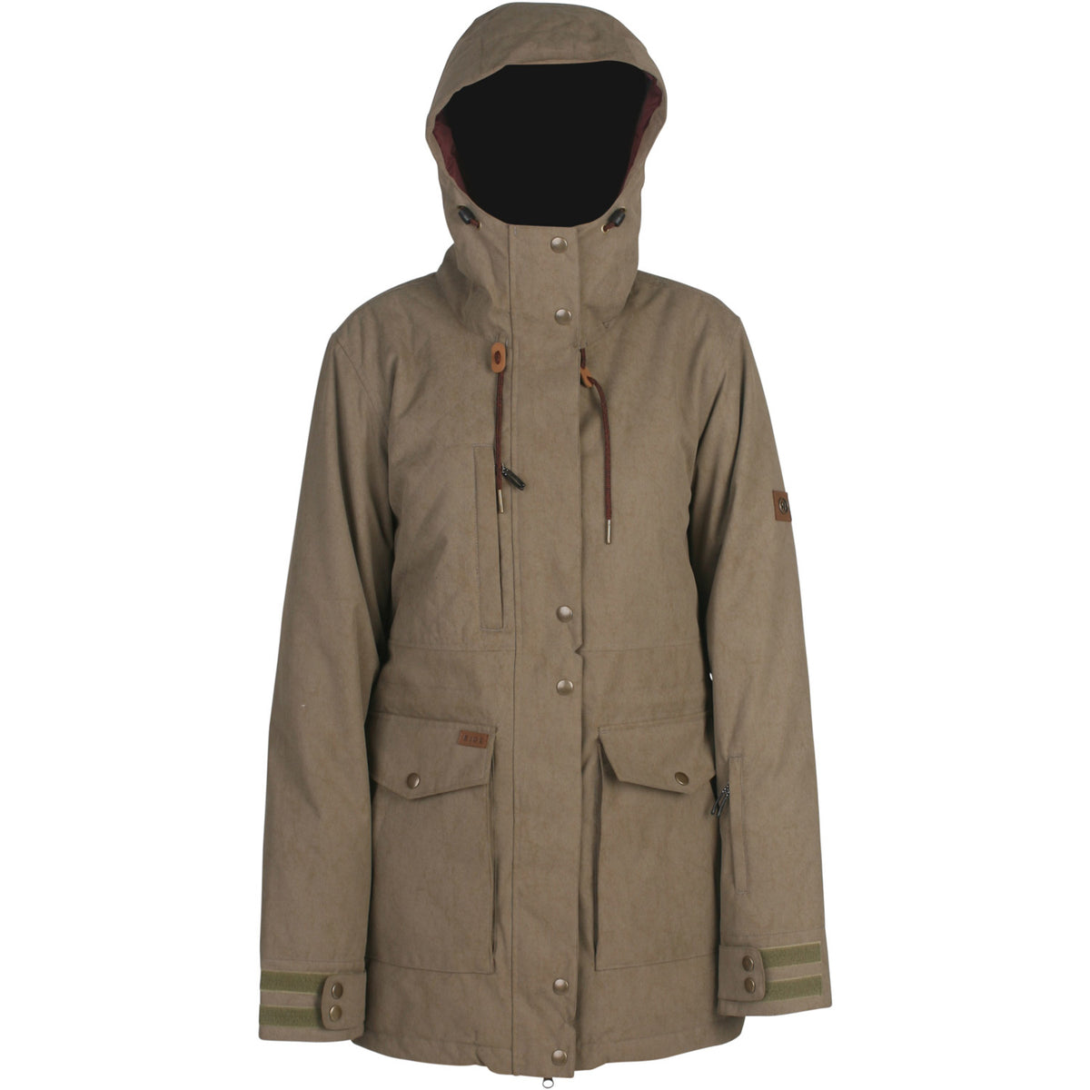 Ride Capital Shell Snowboard Jacket Military Waxed