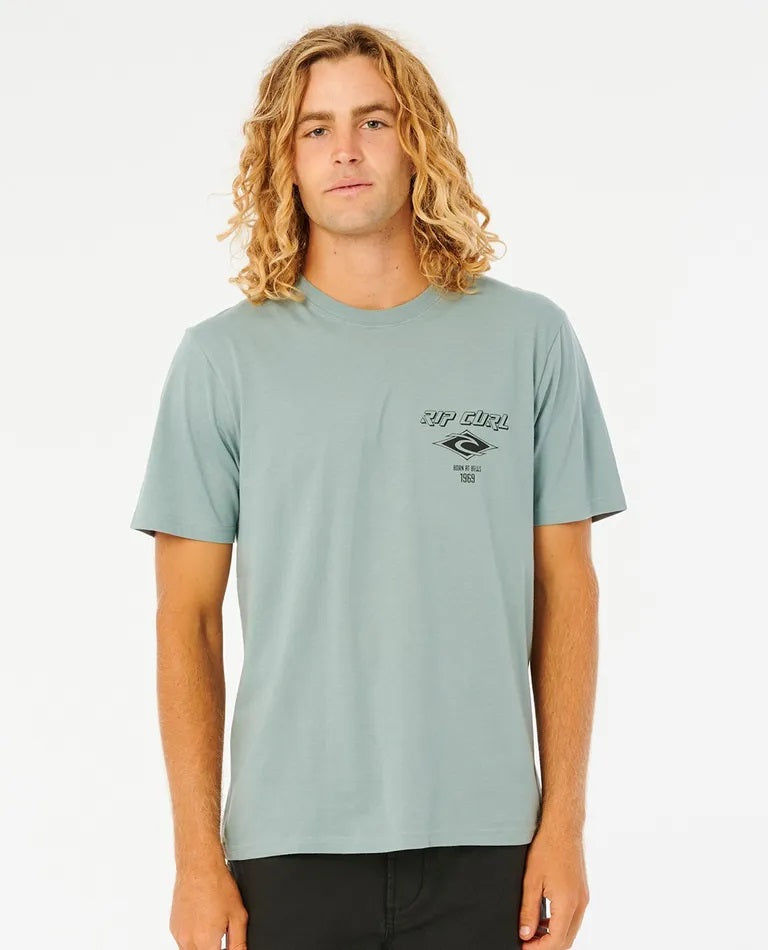 Rip Curl Fade Out Essential Tee Mineral Blue