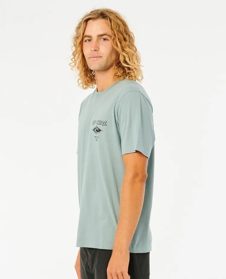 Rip Curl Fade Out Essential Tee Mineral Blue