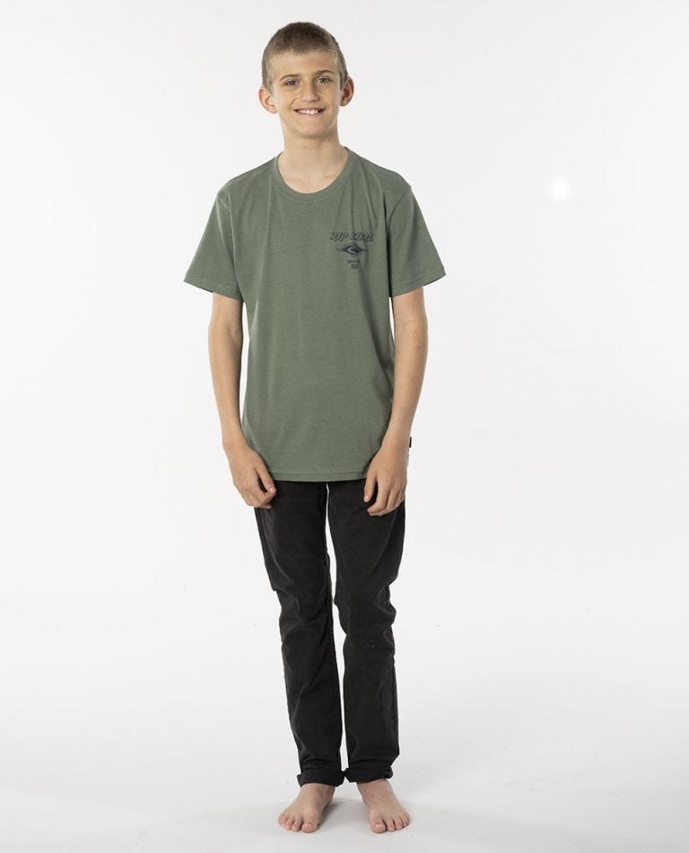 Rip Curl Fadeout Essential Tee - Boys (8 - 16 years) Mid green
