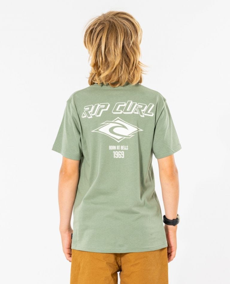 Rip Curl Fadeout Essential Tee - Boys (8 - 16 years) Washed clover