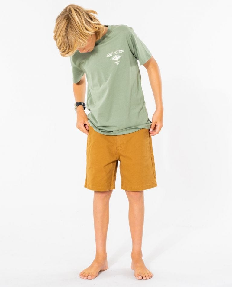 Rip Curl Fadeout Essential Tee - Boys (8 - 16 years) Washed clover
