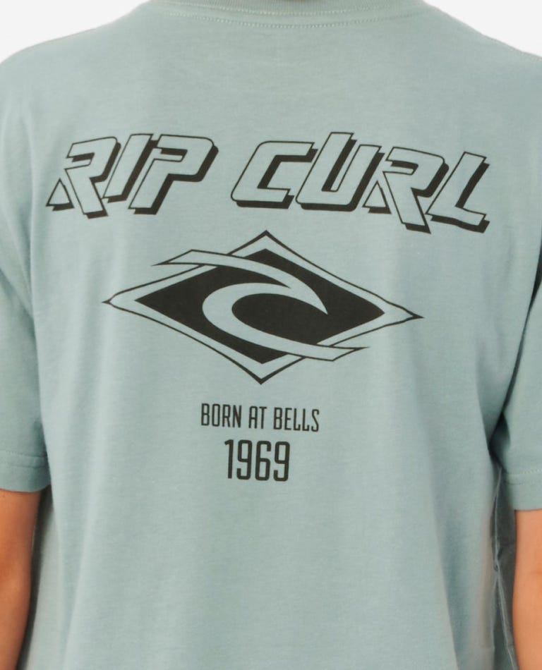 Ripcurl Fadeout Essential Tee - Boys (8 - 16 years) Mineral Blue