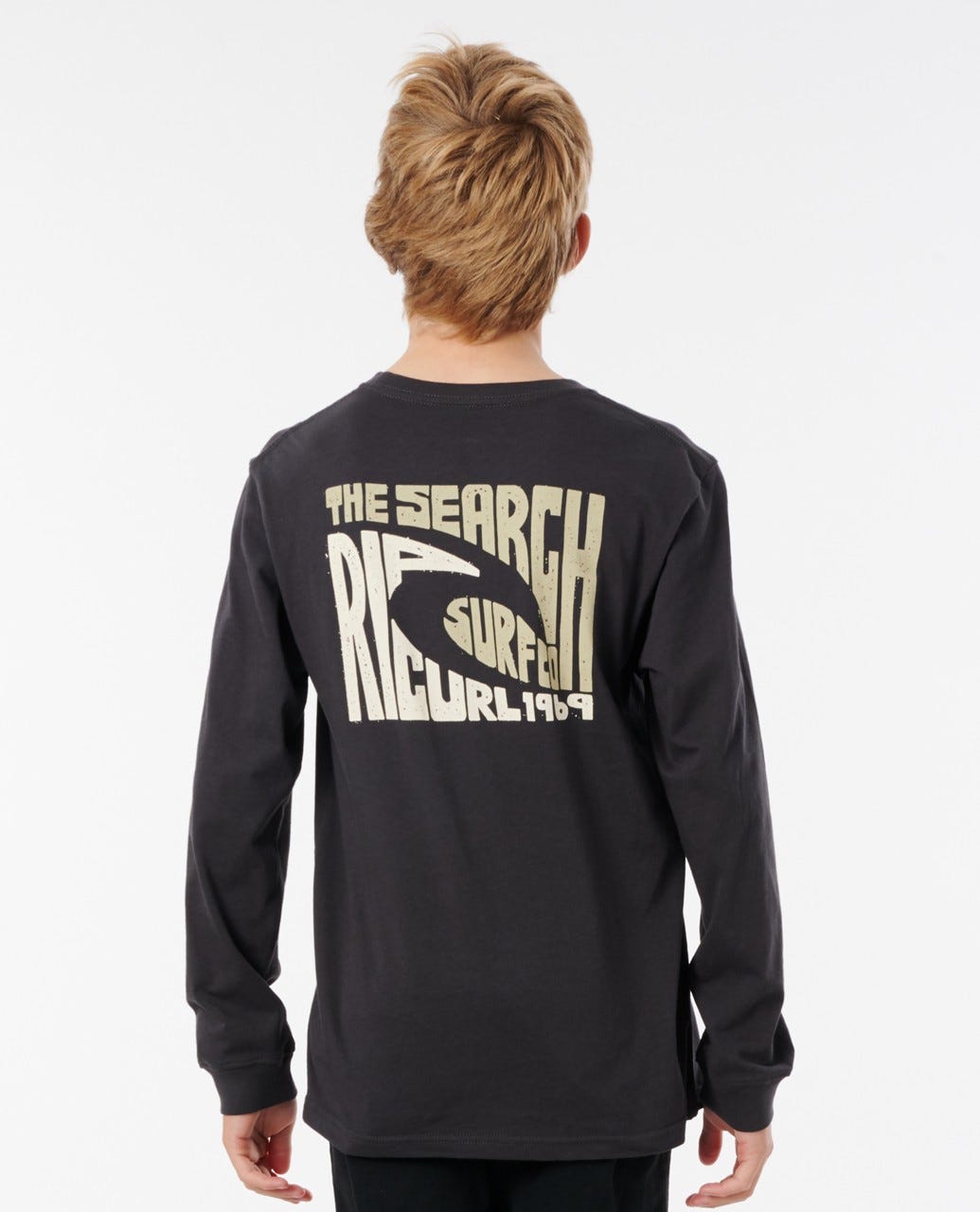 Rip Curl Icon Cutout Long Sleeve Tee - Boys (8 - 16 years) Washed black
